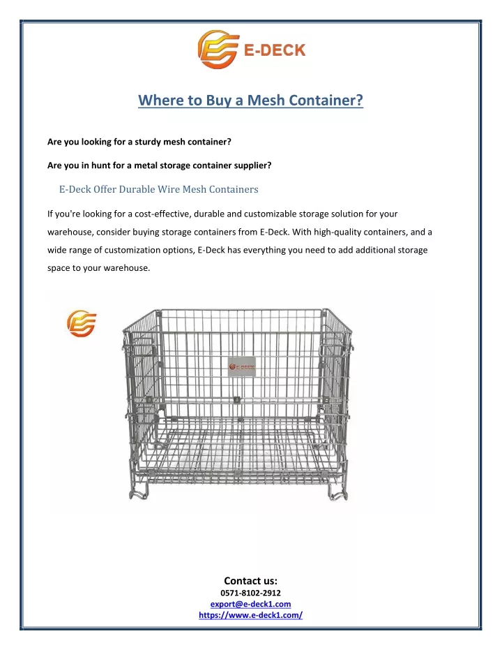 where to buy a mesh container