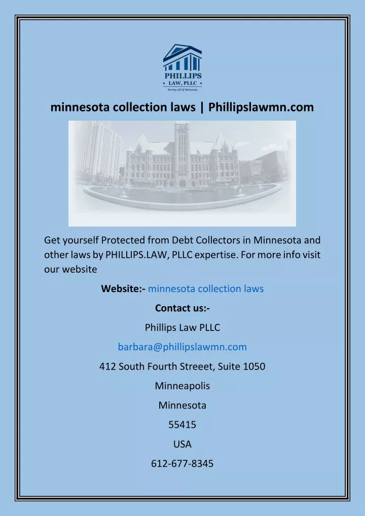minnesota collection laws phillipslawmn com