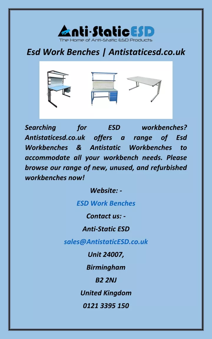 esd work benches antistaticesd co uk