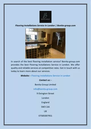Flooring Installations Service In London  Bonita-group.com
