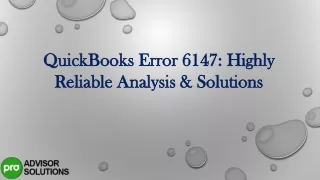 quickbooks error 6147 highly reliable analysis