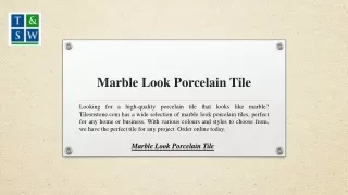marble look porcelain tile
