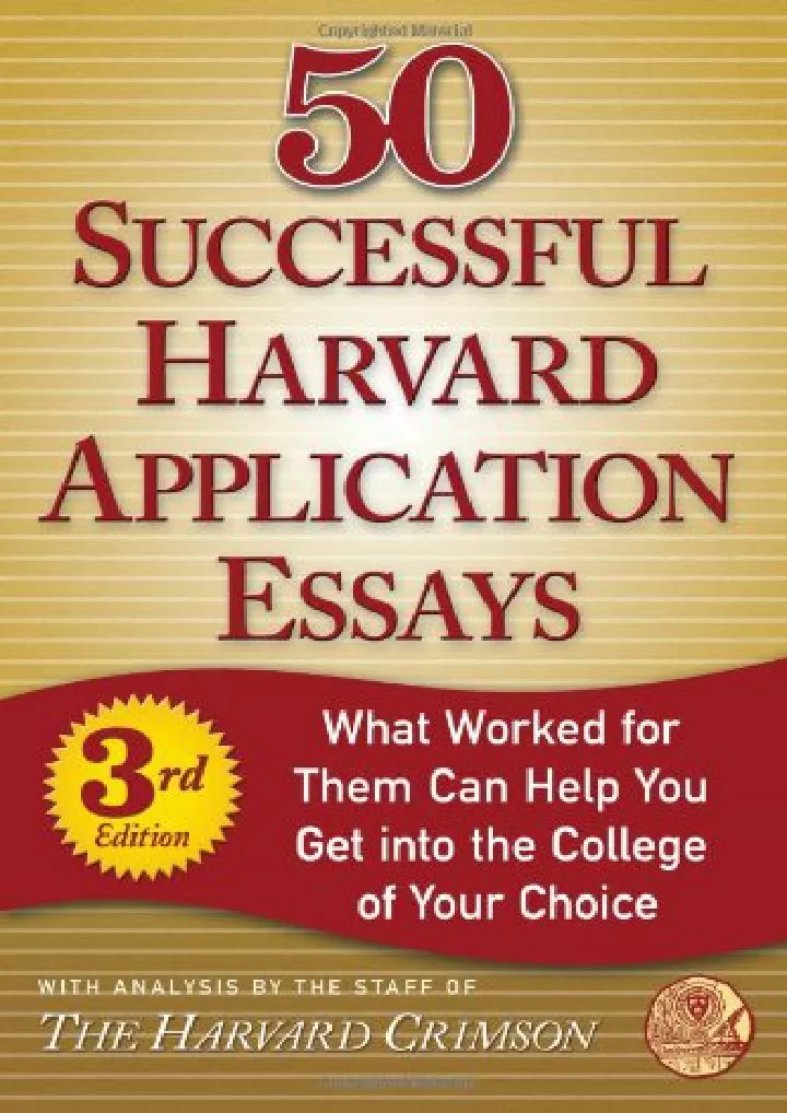 harvard application essays that worked