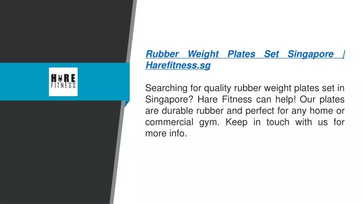 rubber weight plates set singapore harefitness
