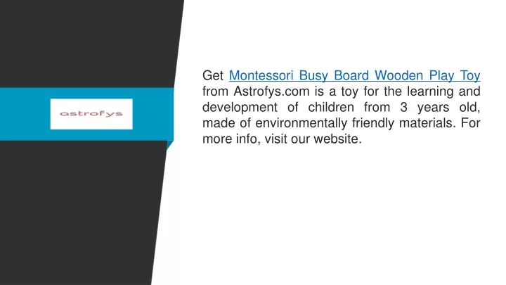 get montessori busy board wooden play toy from