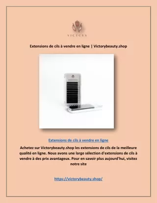 Extensions de cils à vendre en ligne | Victorybeauty.shop