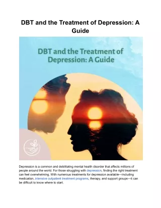 dbt and the treatment of depression a guide