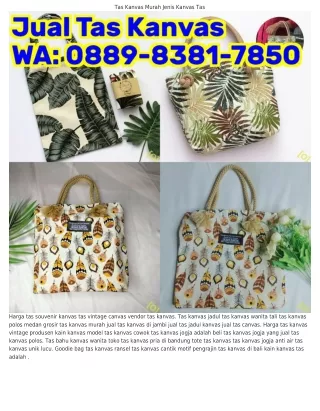 tas kanvas murah jenis kanvas tas