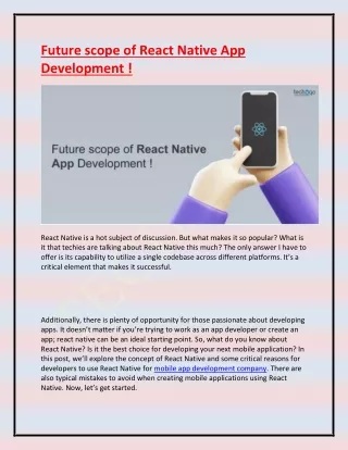 future scope of react native app development