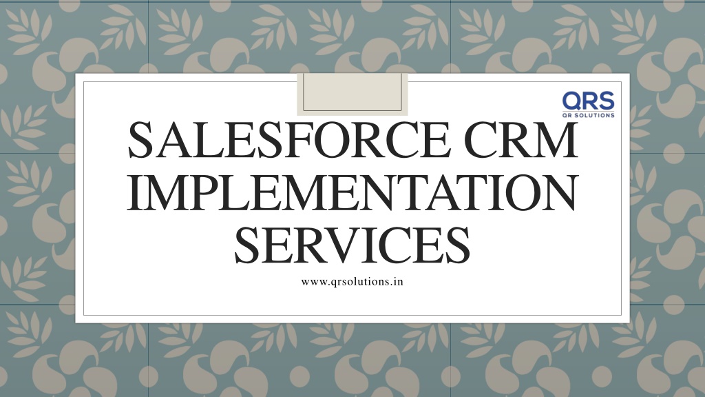 PPT - Salesforce CRM Implementation Services PowerPoint Presentation ...