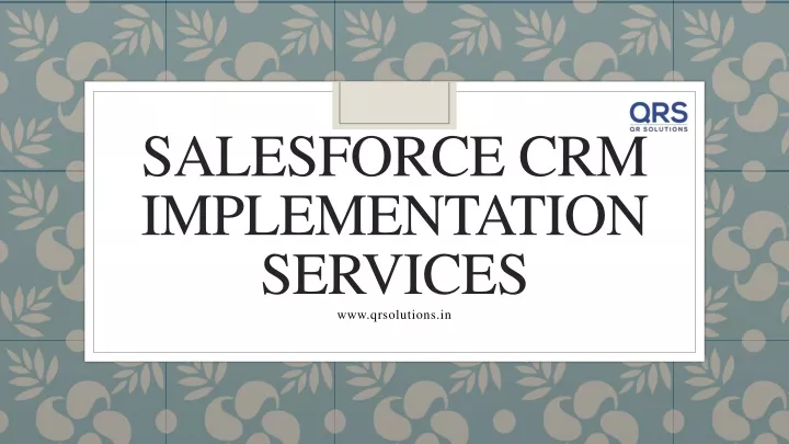 salesforce crm implementation services