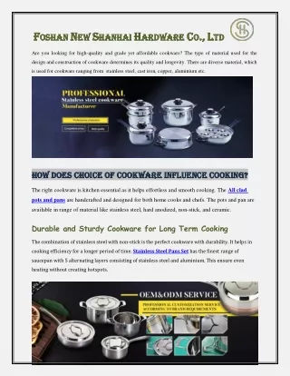 Copper Body Pots And Pans Sets - Shanhailtd.com