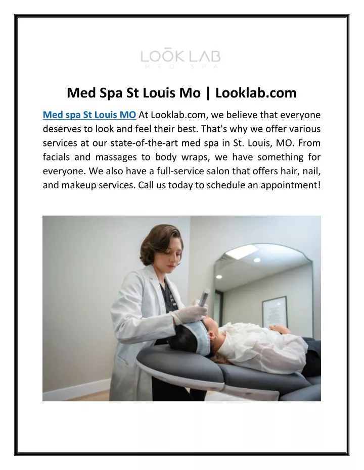 med spa st louis mo looklab com