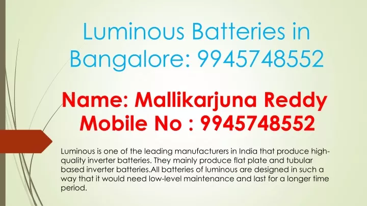 luminous batteries in bangalore 9945748552