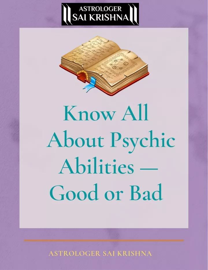 Ppt Know All About Psychic Abilities — Good Or Bad Powerpoint Presentation Id 12002877