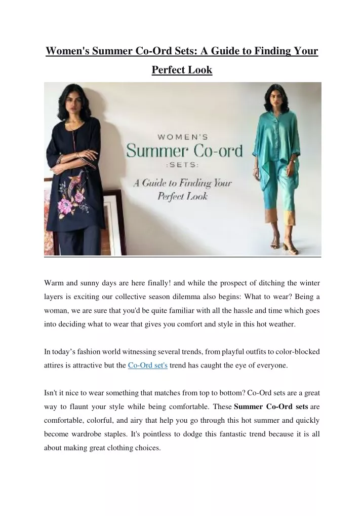 women s summer co ord sets a guide to finding your