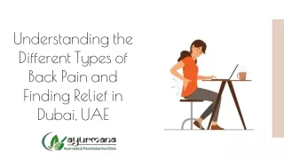 Understanding the Different Types of Back Pain and Finding Relief in Dubai, UAE_