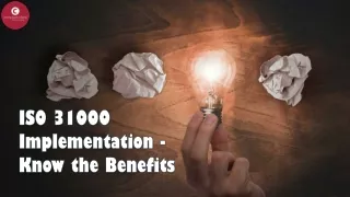 iso 31000 implementation know the benefits