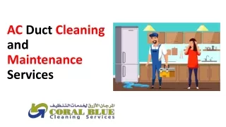 AC Duct Cleaning and Maintenance Services