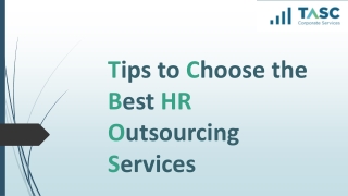 Tips to Choose the Best HR Outsourcing Services
