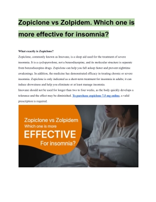 Zopiclone vs Zolpidem. Which one is more effective for insomnia_ .docx