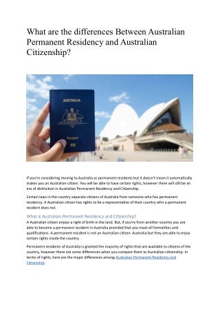 what are the differences between australian