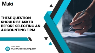 These Question Should Be Asked Before Selecting An Accounting Firm