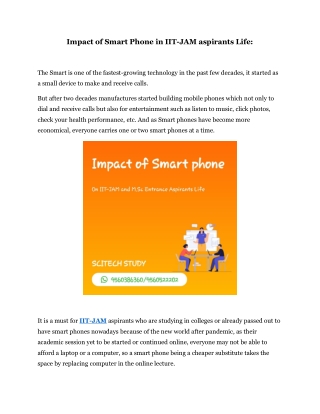 Impact of Smart Phone in IIT-JAM aspirants Life.docx