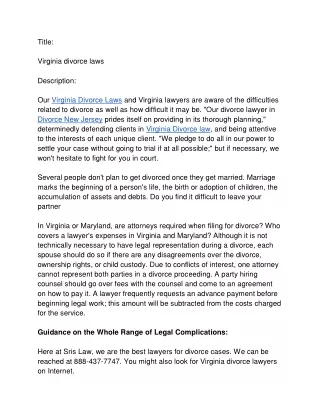 title virginia divorce laws description