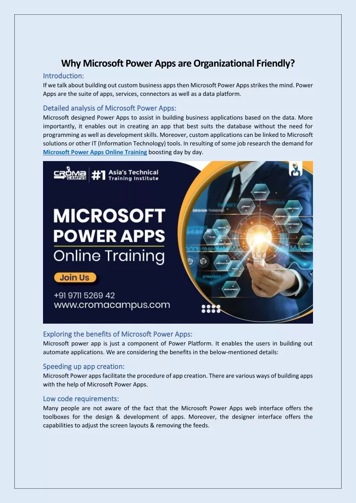 why microsoft power apps are organizational