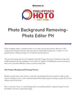 Photo Background Removing- Photo Editor PH