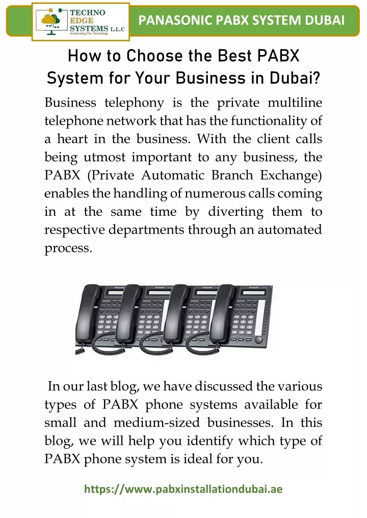 panasonic pabx system dubai