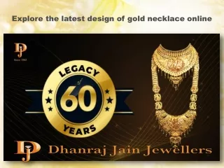 Explore the latest design of gold necklace online