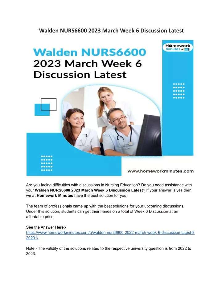 walden nurs6600 2023 march week 6 discussion