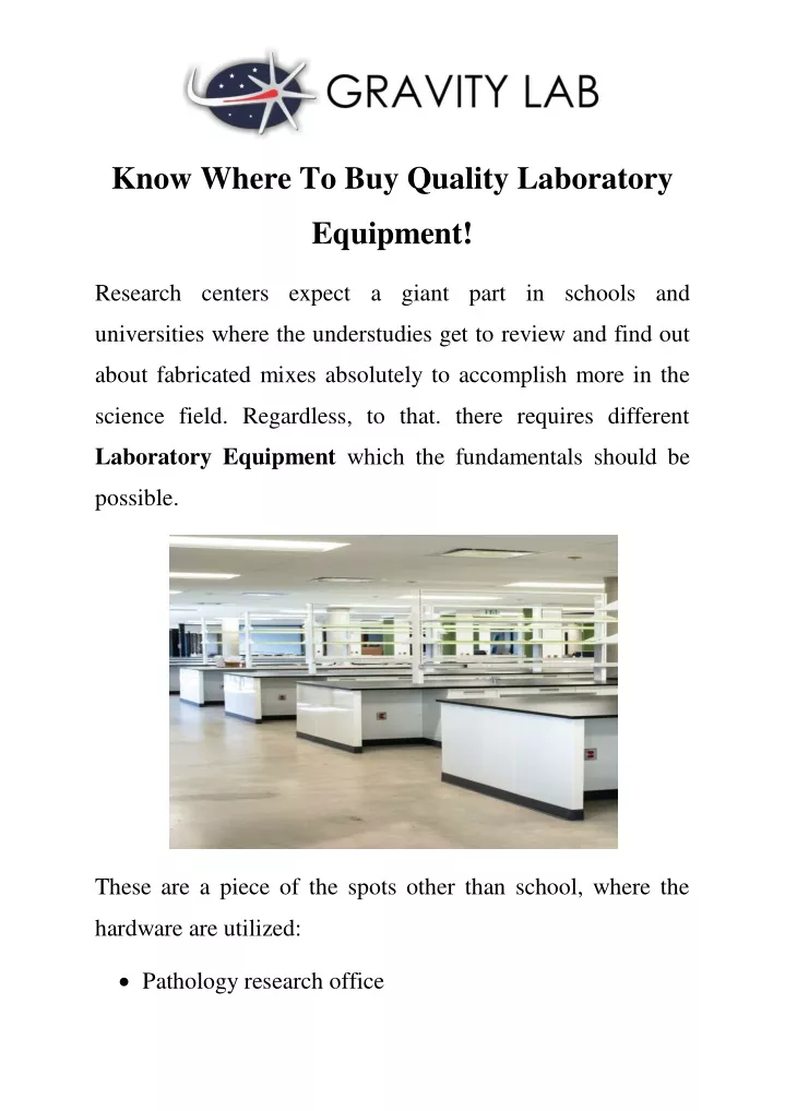 know where to buy quality laboratory