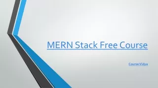 mern stack free course