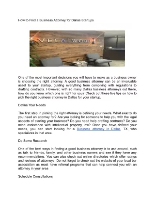 how to find a business attorney for dallas