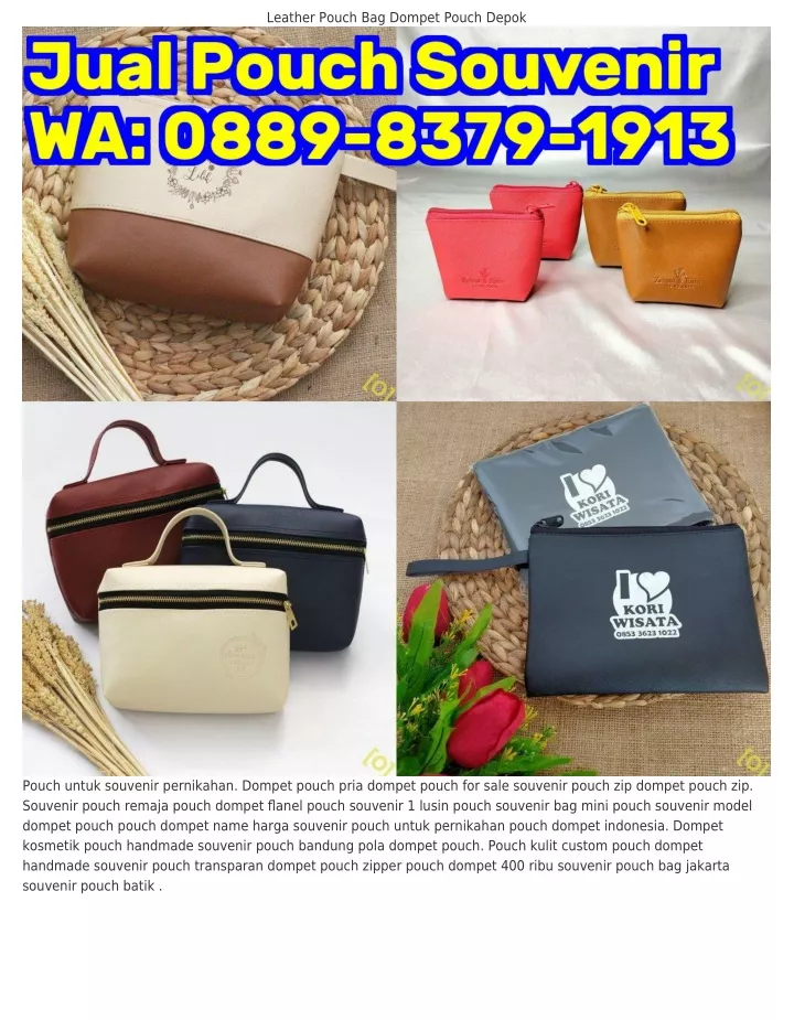 leather pouch bag dompet pouch depok