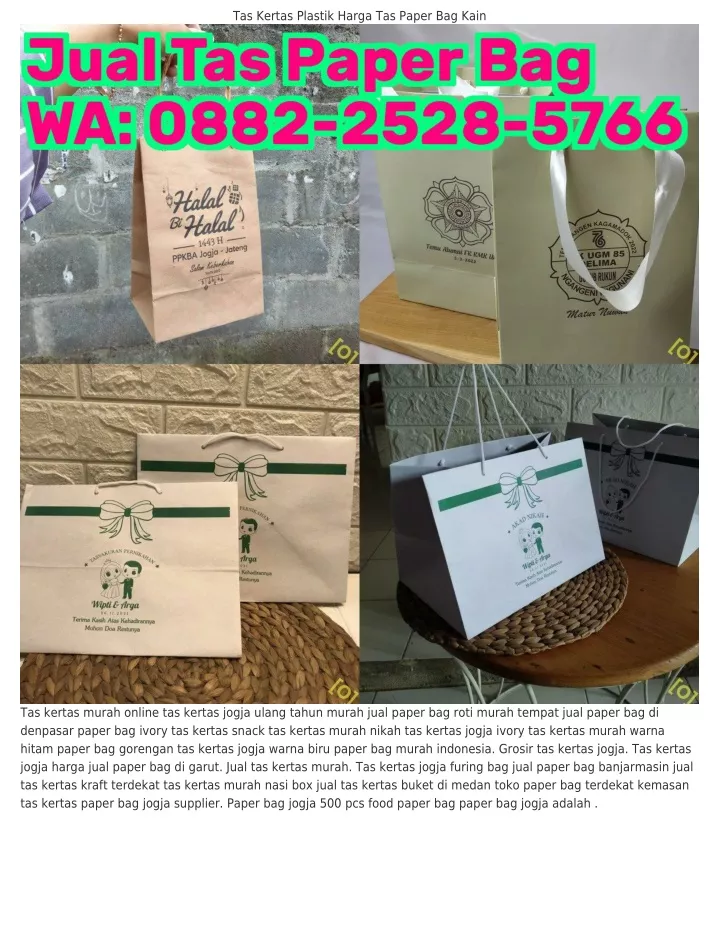 tas kertas plastik harga tas paper bag kain