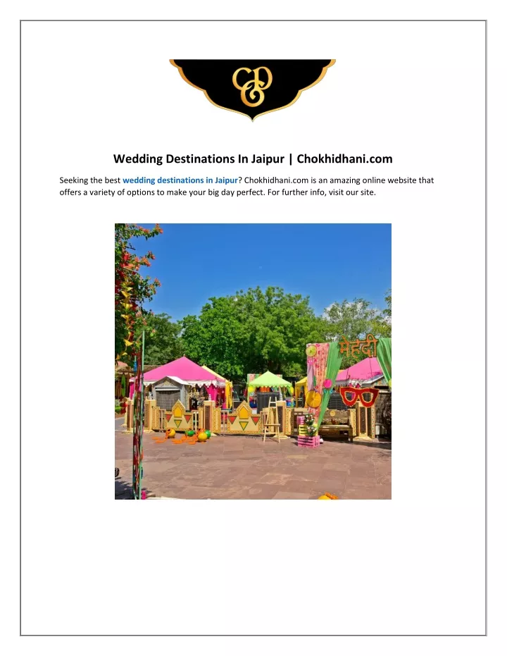 wedding destinations in jaipur chokhidhani com