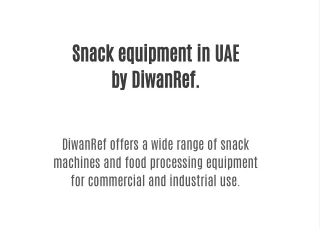 DiwanRef offers a equipment suppliers in the UAE,