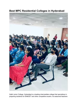 best mpc residential colleges in hyderabad