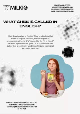 What ghee is called in English?