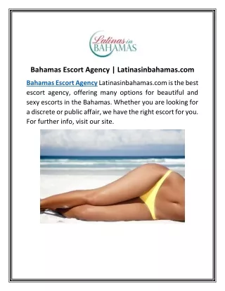 Bahamas Escort Agency | Latinasinbahamas.com