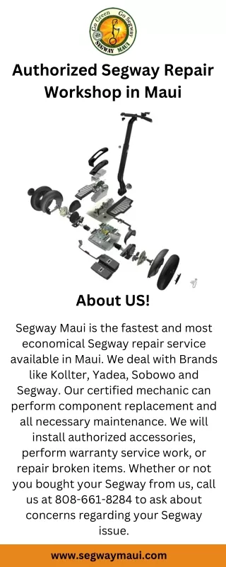 authorized segway repair workshop in maui