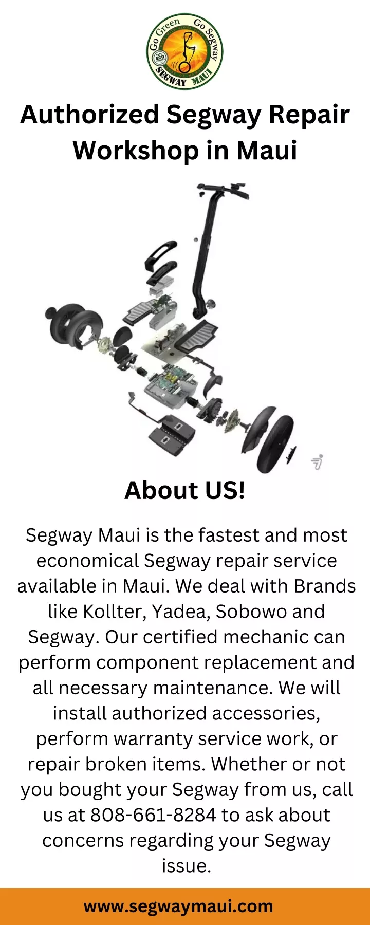 authorized segway repair workshop in maui