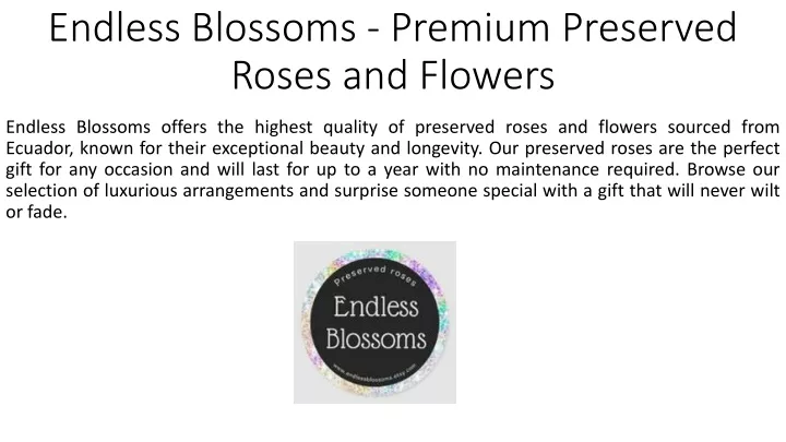 endless blossoms premium preserved roses and flowers