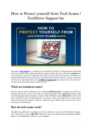 how to protect yourself from tech scams techdrive