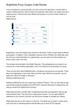 BrightData Proxy Coupon Code Review