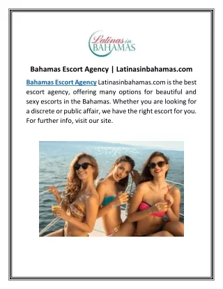 Bahamas Escort Agency | Latinasinbahamas.com